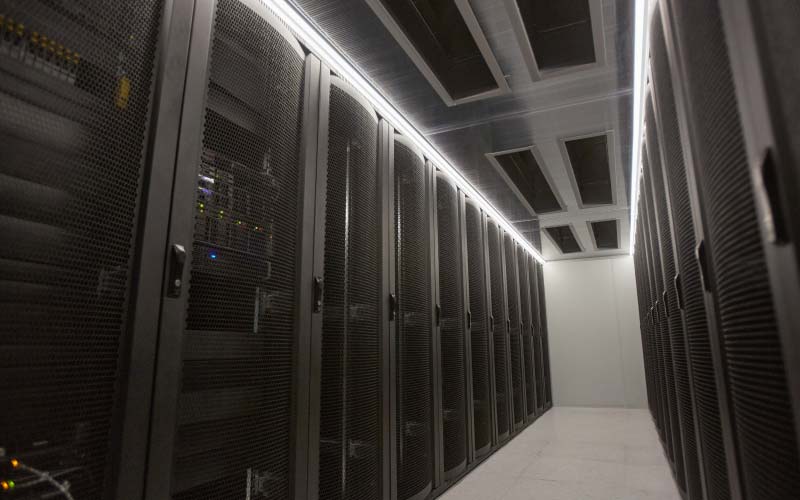 A server room corridor