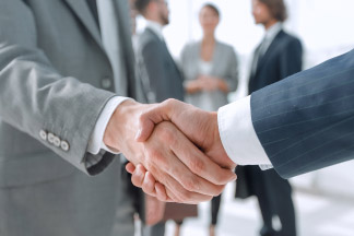 Business people shaking hands